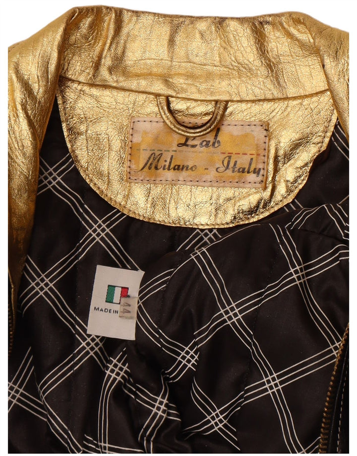 Vintage Γυναικείο Δερμάτινο Μπουφάν IT 44 Medium Black Leather