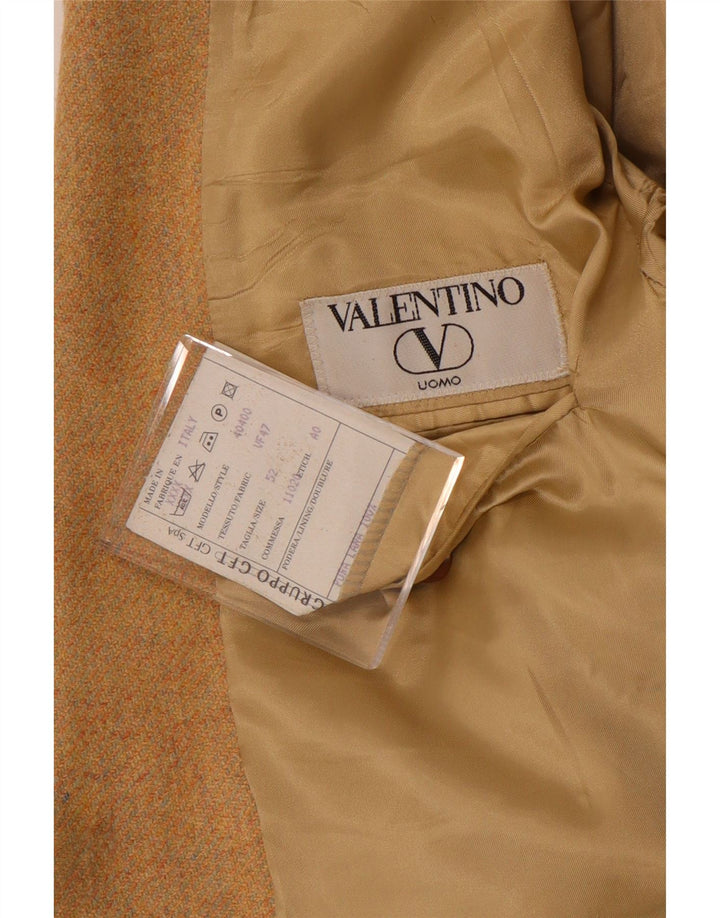 VALENTINO Ανδρικό σακάκι σακάκι με 2 κουμπιά IT 52 XL μπεζ παρθένο μαλλί