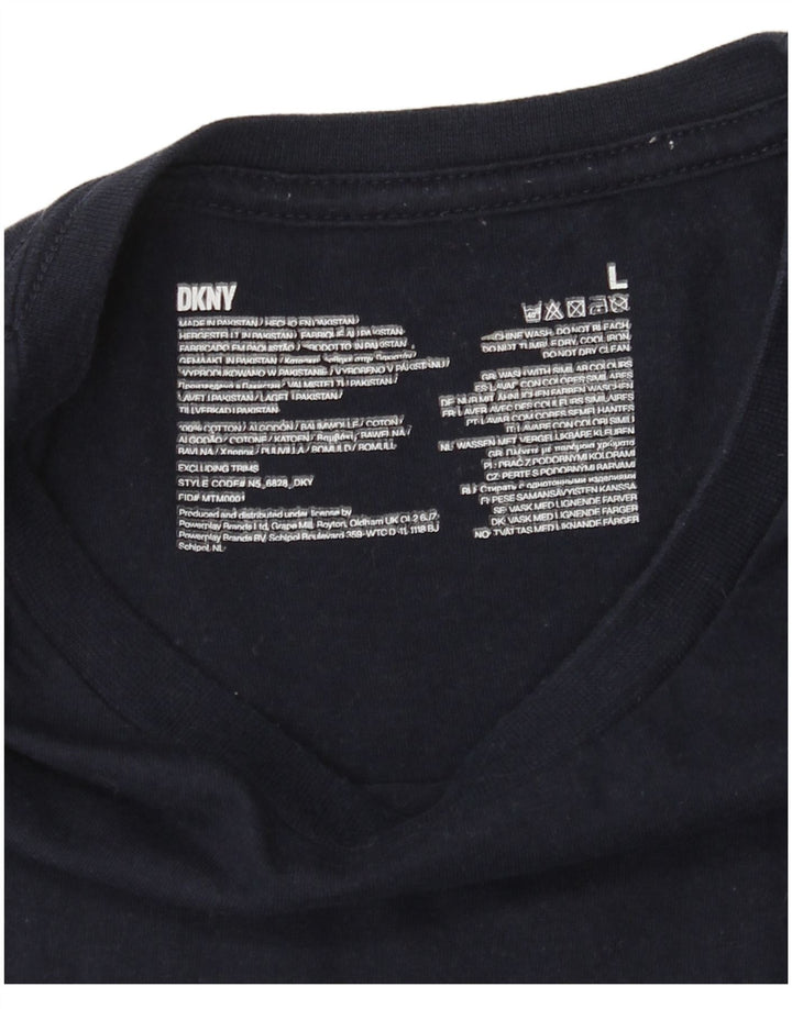Ανδρικό T-Shirt Dkny Top Large Navy Blue από βαμβάκι