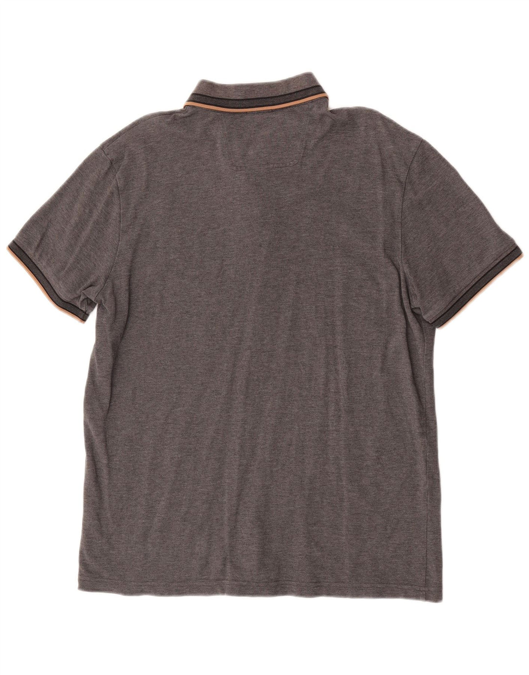 Ανδρικό πουκάμισο πόλο με κανονική εφαρμογή Hugo Boss XL γκρι βαμβακερό