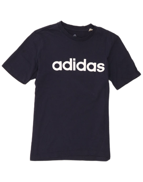 Ανδρικό γραφικό T-Shirt Adidas Top Small Navy Blue από βαμβάκι