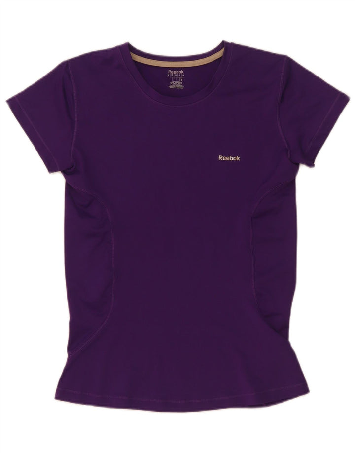 Reebok Γυναικείο T-Shirt Top UK 12 Medium Purple Polyester