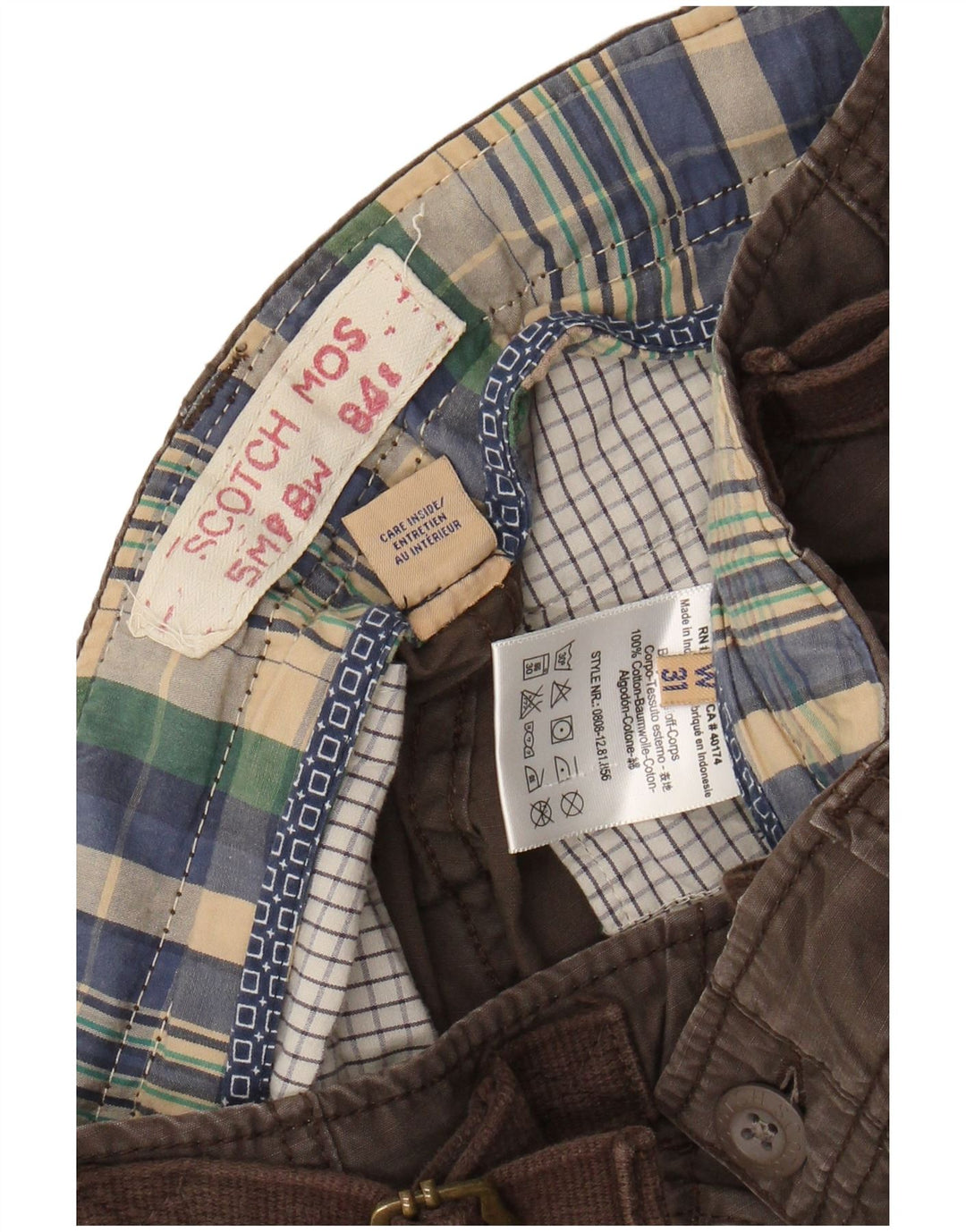 Ανδρικό σορτς Cargo Scotch & Soda W31 Βαμβακερό μεσαίο καφέ