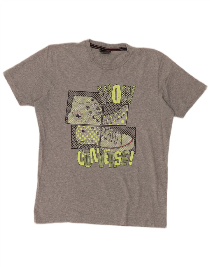 Ανδρικό γραφικό T-Shirt Converse Top XL Γκρι βαμβακερό