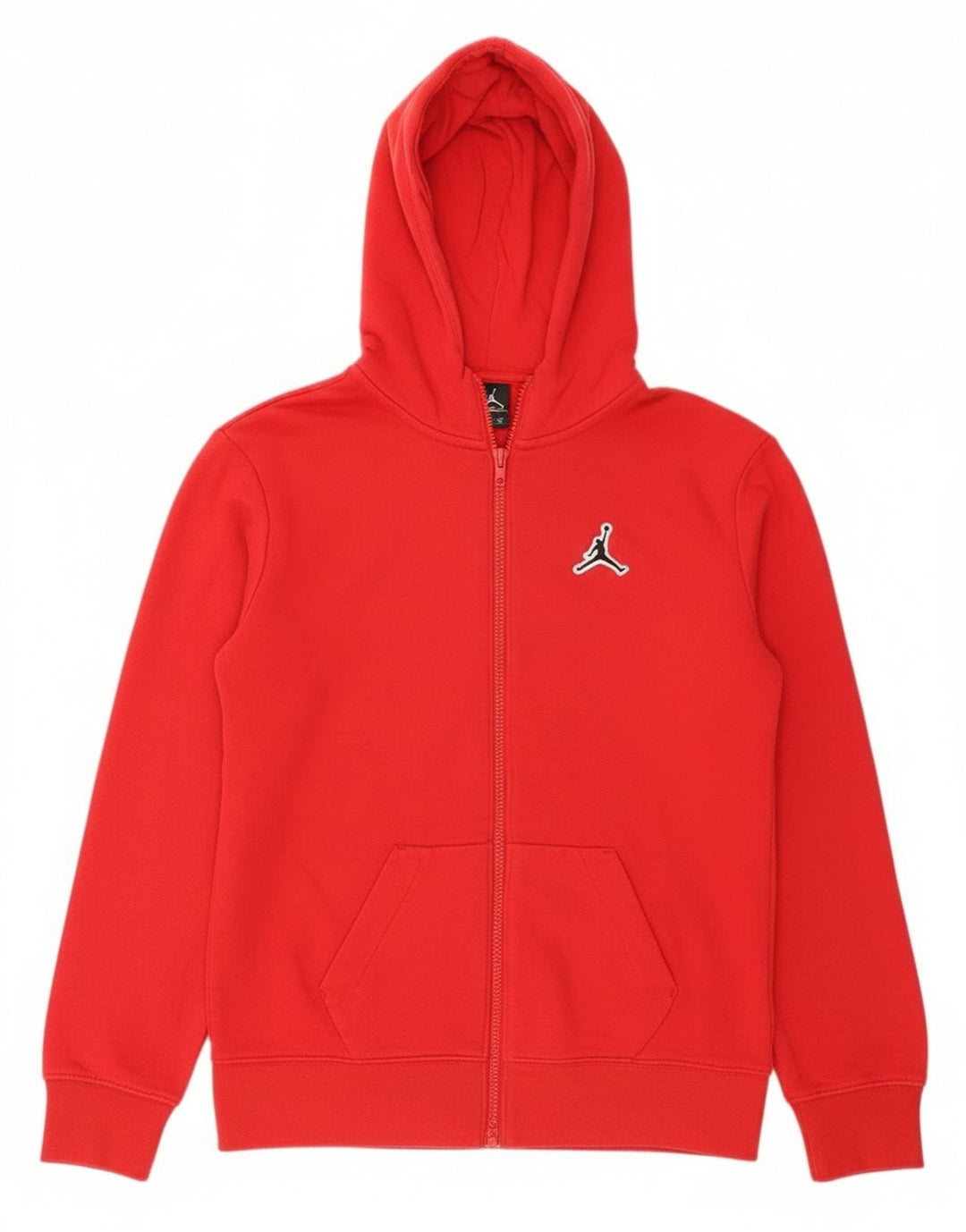 Jordan Boys Zip Hoodie πουλόβερ 12-13 ετών μεγάλο κόκκινο βαμβακερό
