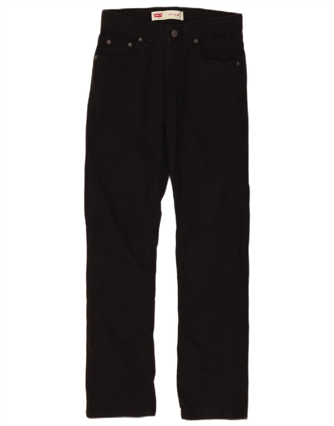 LEVI'S Boys 511 Slim Jeans 13-14 ετών W27 L29 Μαύρο βαμβακερό