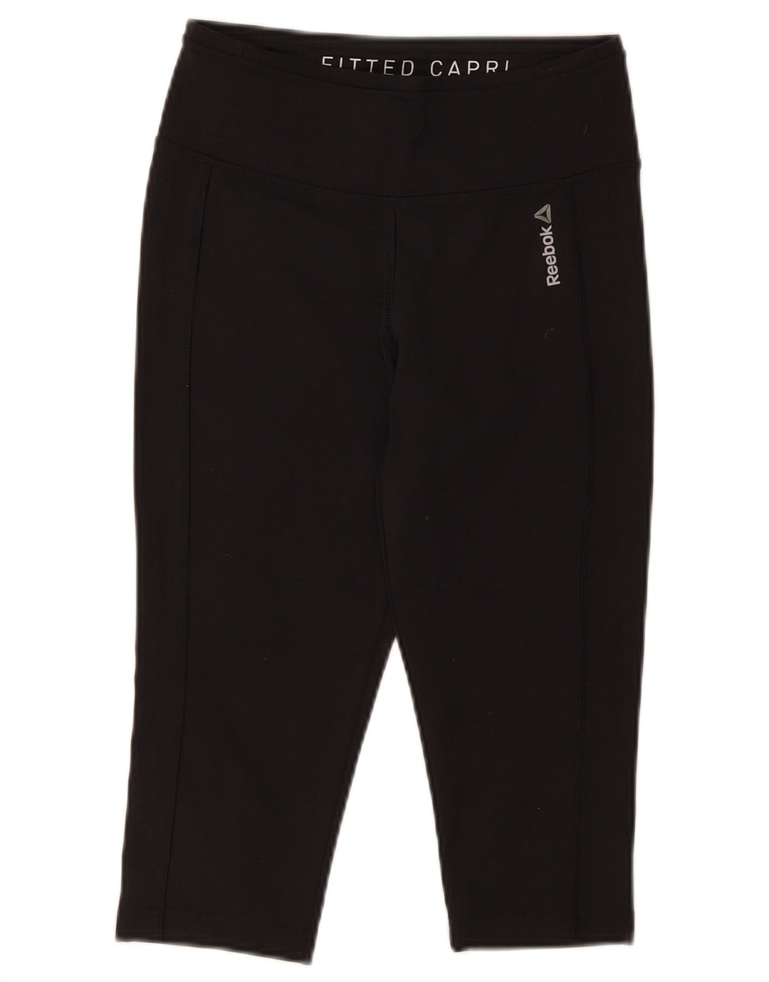 Reebok Γυναικεία Κάπρι Κολάν UK 8/10 Μικρός Μαύρος Πολυεστέρας