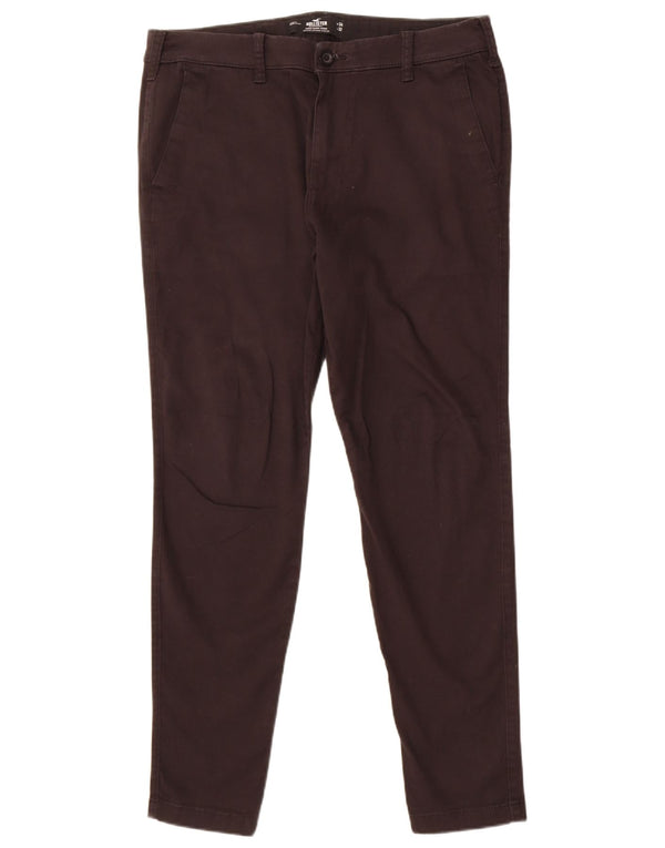Ανδρικό παντελόνι Chino Super Skinny Hollister W34 L32 Μαύρο βαμβακερό