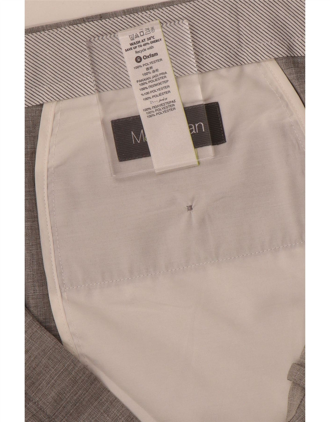 Marks & Spencer Ανδρικό ίσιο παντελόνι W42 L33 Γκρι Πολυεστέρας