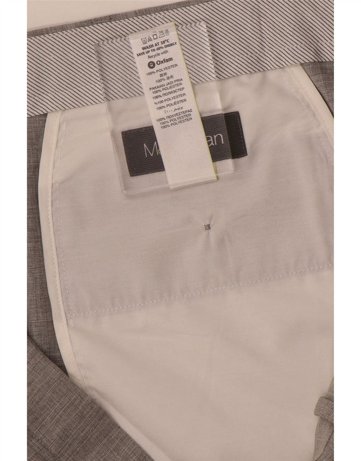 Marks & Spencer Ανδρικό ίσιο παντελόνι W42 L33 Γκρι Πολυεστέρας