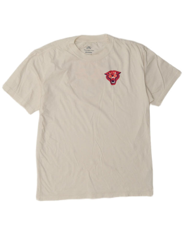 Ανδρικό μπλουζάκι Nike SB Panther Loose Fit, γραφικό μπλουζάκι, μικρό λευκό βαμβακερό