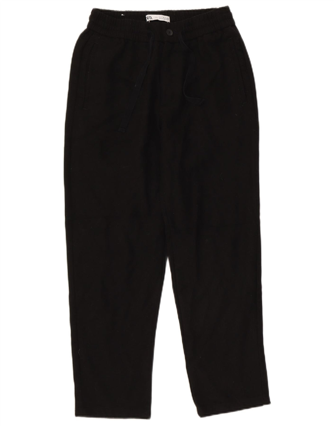 Zara Ανδρικό κωνικό παντελόνι Chino Small W30 L26 Μαύρο πολυεστέρα