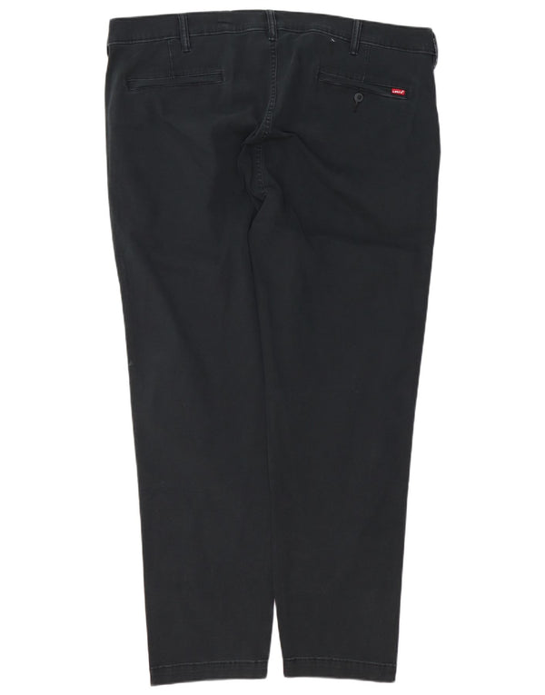Ανδρικό ίσιο παντελόνι Chino Levi's Tapered W42 L32 Μαύρο βαμβακερό