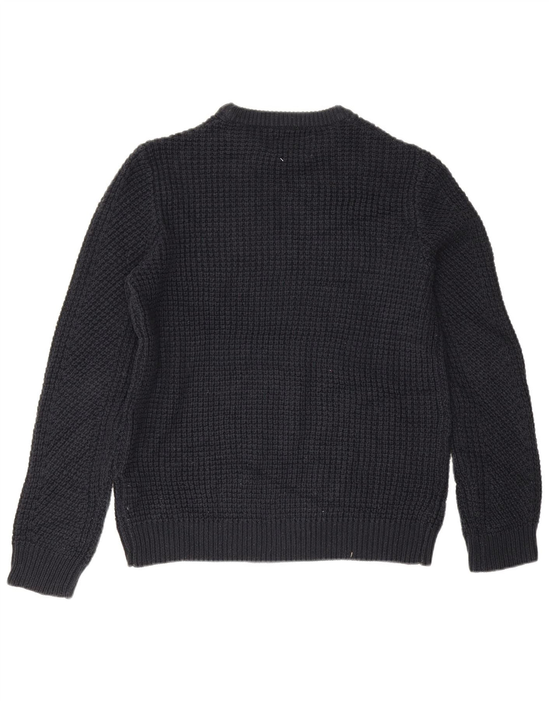 Jack & Jones Ανδρικό πουλόβερ με λαιμόκοψη με λαιμόκοψη, μεσαίο μπλε βαμβακερό
