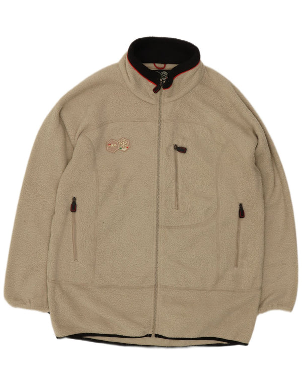 Fila Ανδρικό Fleece Jacket UK 40 Large Beige Polyester