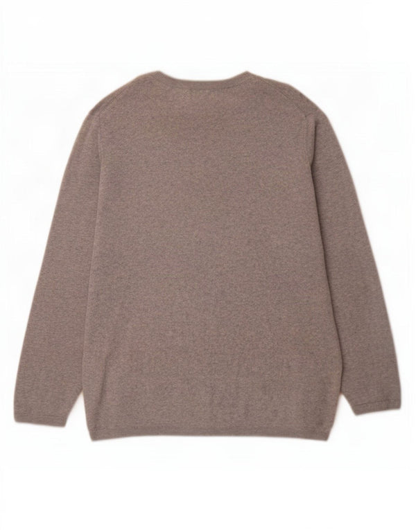 Tommy Hilfiger Γυναικείο πουλόβερ με λαιμόκαυστο UK 20 2XL Γκρι βαμβακερό