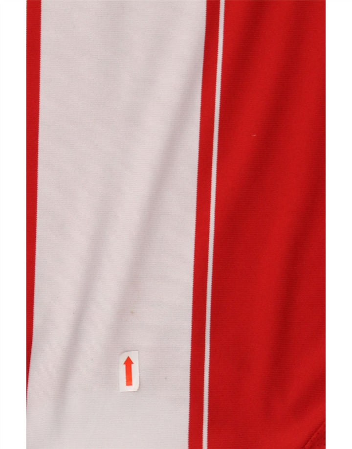 Γραφικό T-shirt ADIDAS Boys FC Bayern Munchen Top 15-16 ετών κόκκινο ριγέ