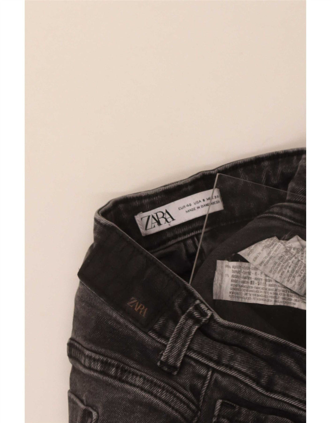 Zara Γυναικείο τζιν EU 40 Medium W30 L34 Μαύρο βαμβακερό