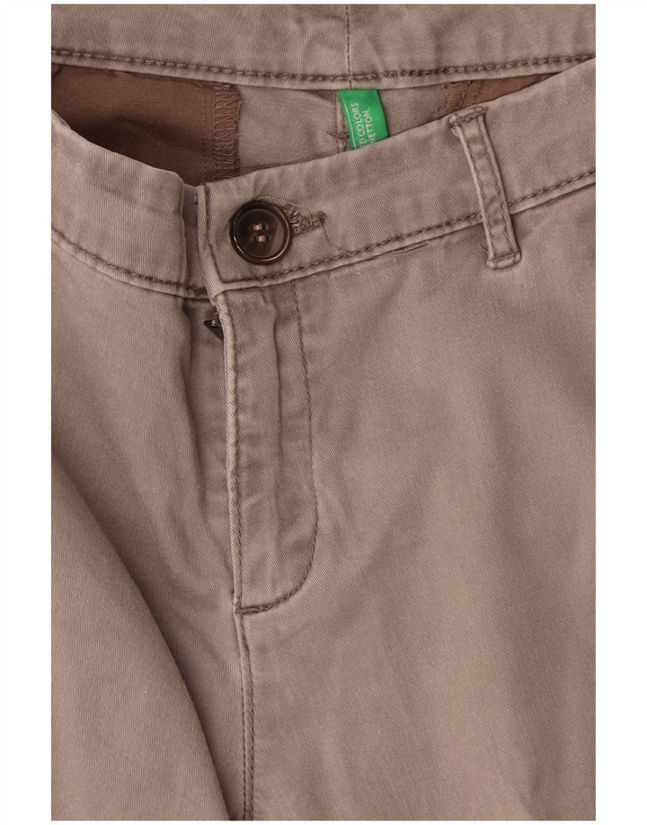 Γυναικείο ίσιο παντελόνι Chino Benetton W30 L27 Γκρι