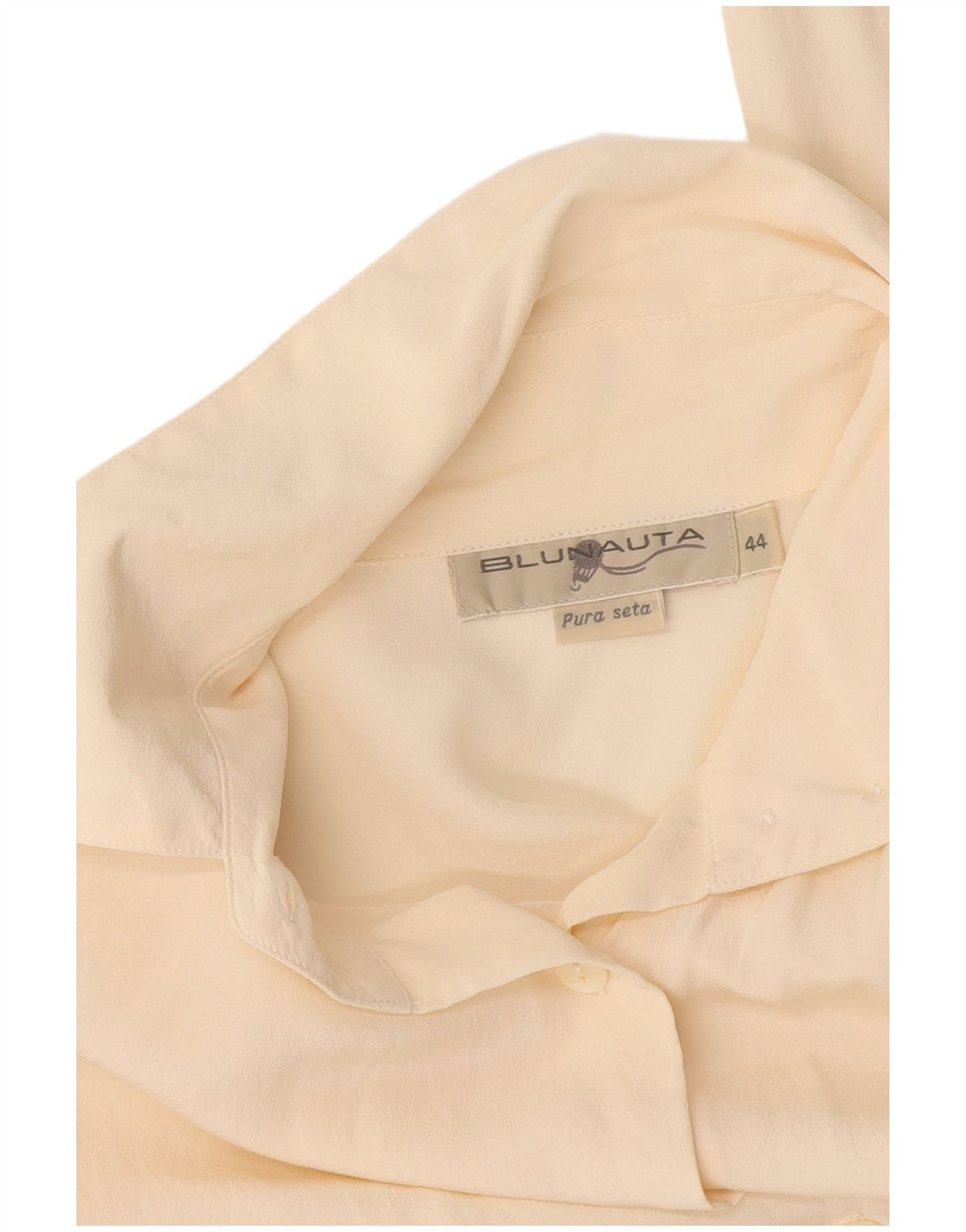 Blunauta Γυναικείο Πουκάμισο Μπλούζα IT 44 Medium Off White Silk
