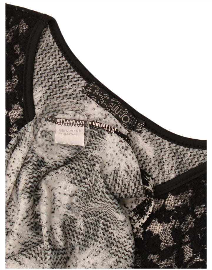 Γυναικείο φόρεμα με θήκη Liu Jo UK 12 Medium Black Floral Polyester