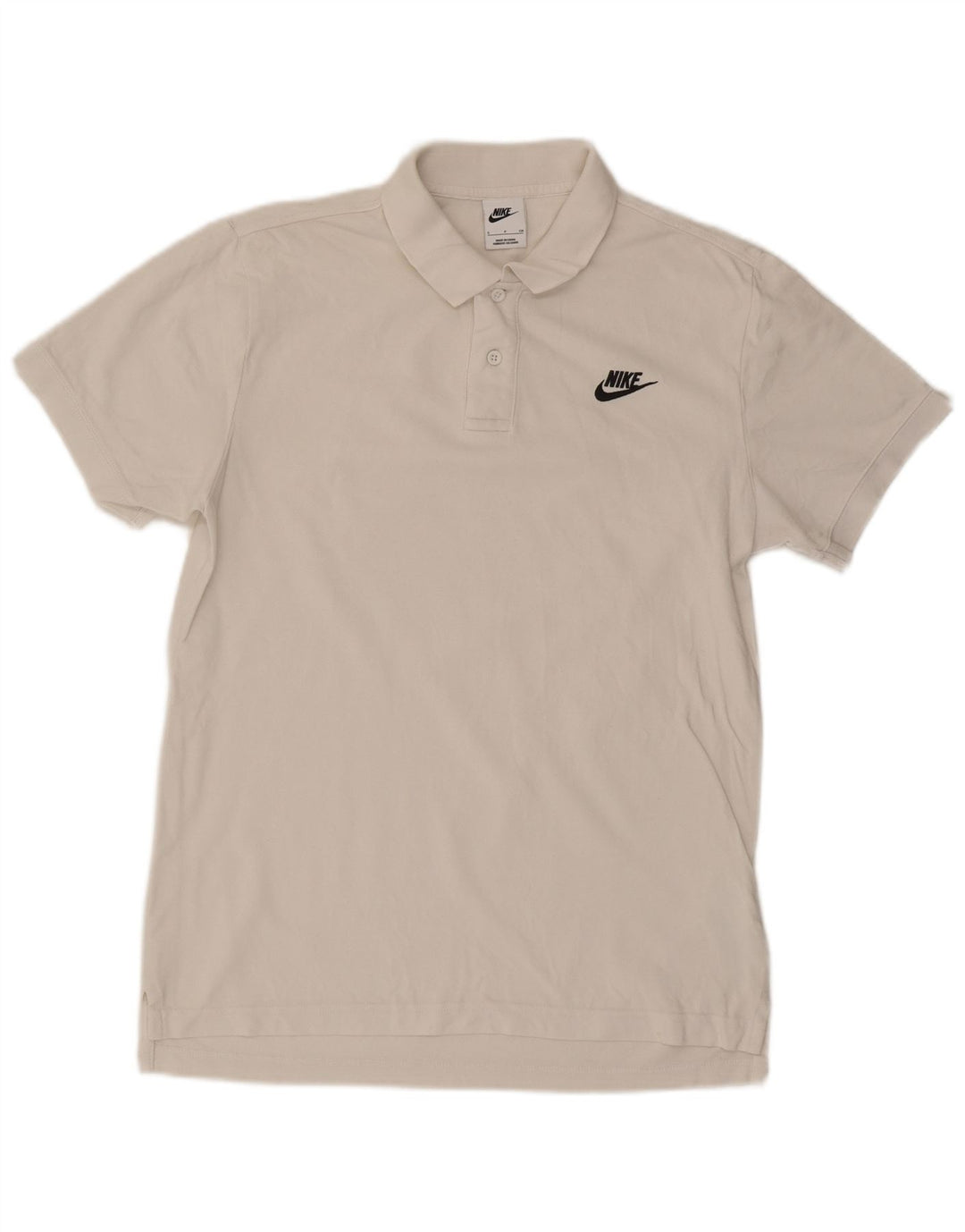 Ανδρικό μπλουζάκι πόλο Nike, μικρό λευκό βαμβακερό