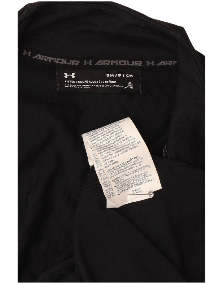 Under Armour Ανδρική φόρμα γυμναστικής με γραφικό μπουφάν, μικρό μαύρο πολυεστέρα