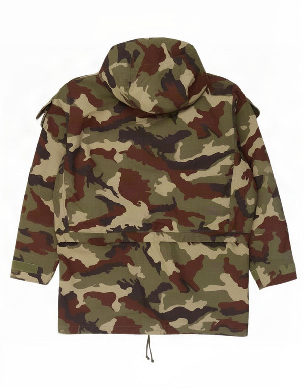 Vintage Ανδρική κουκούλα Loose Fit Parka Jacket UK 40 Large Khaki Camouflage