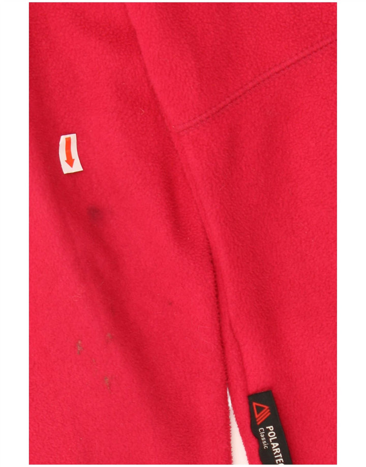 JACK WOLFSKIN Γυναικείο Μπουφάν Fleece με κουκούλα γραφικό UK 10 Small Red
