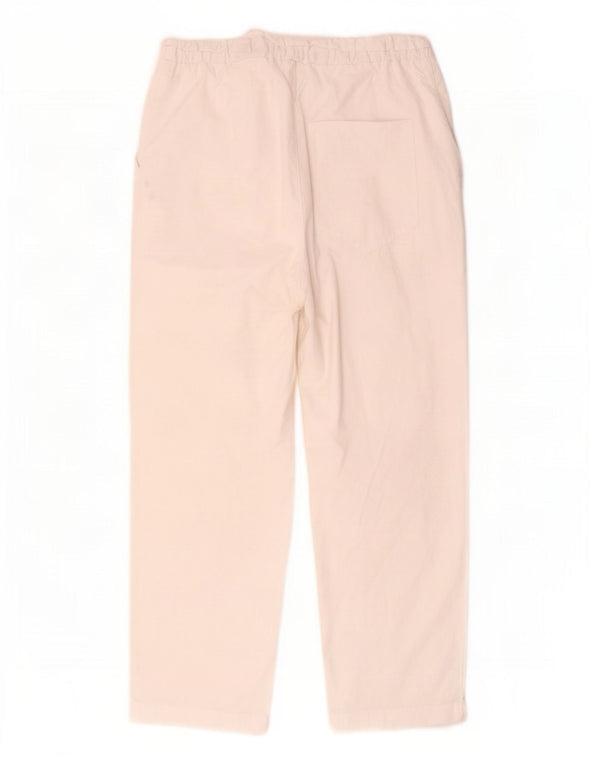 Zara Γυναικείο ίσιο παντελόνι Chino Medium W28 L26 Λευκό βαμβακερό