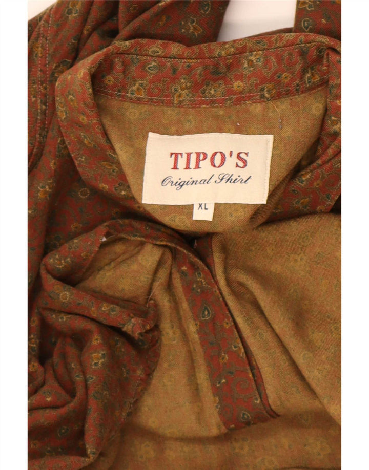 Ανδρικό πουκάμισο Tipo' S XL Καφέ Floral
