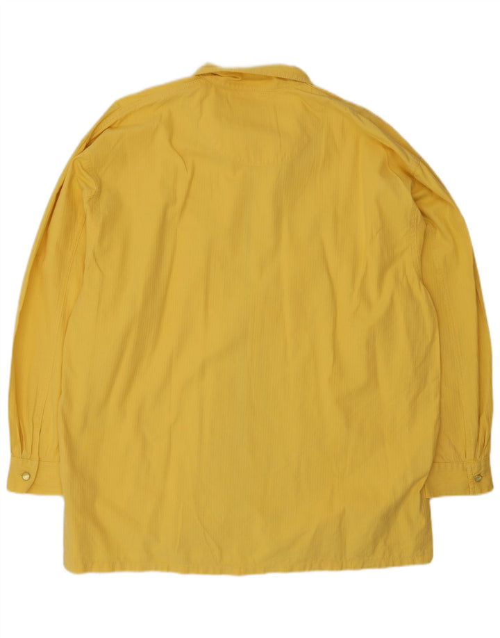 Vintage Ανδρικό πουκάμισο Full Zip Μέγεθος 38/40 Μέτριο κίτρινο βαμβακερό