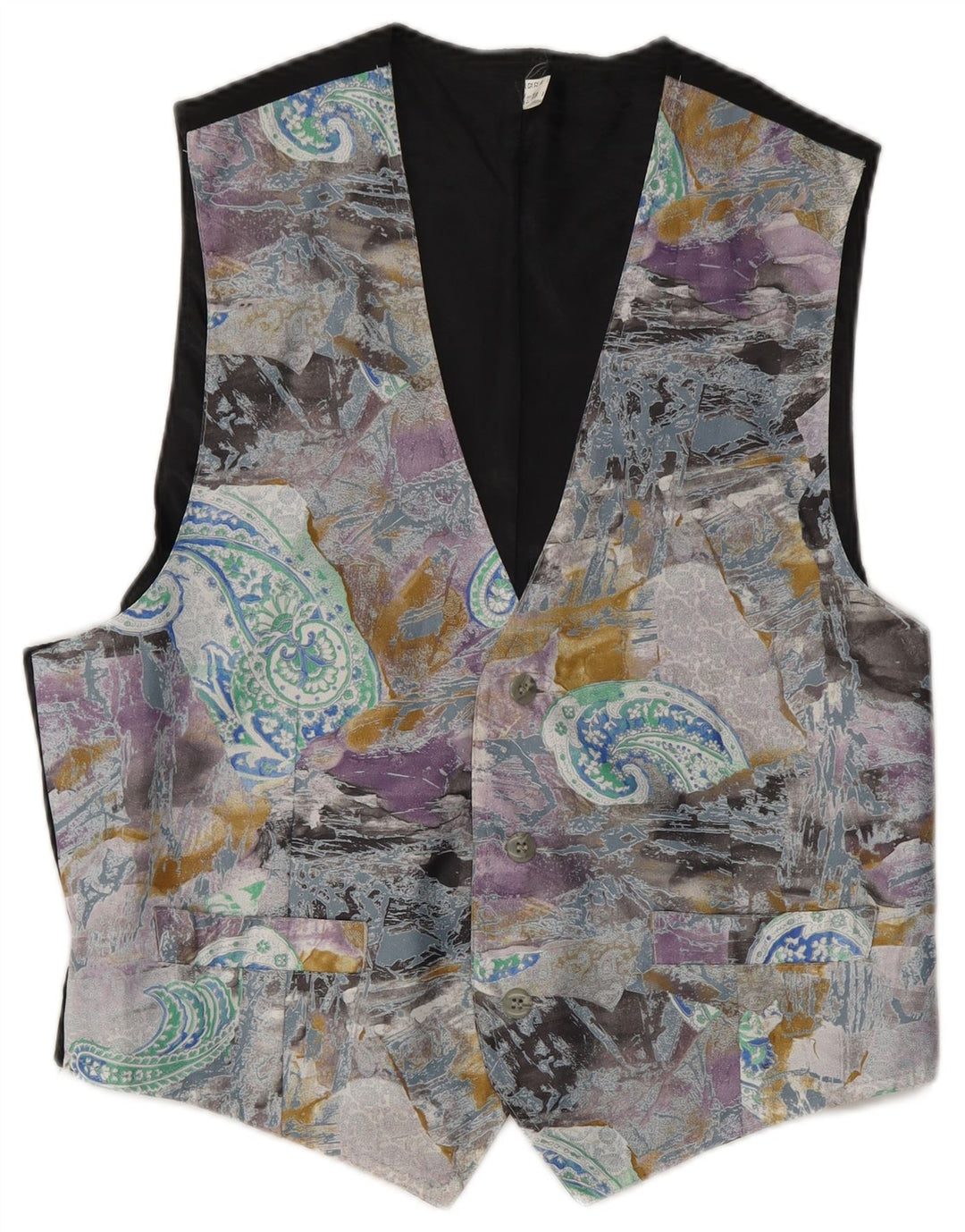 VINTAGE Γυναικείο Γιλέκο UK 24 4XL Πολύχρωμο πολυεστέρας Paisley