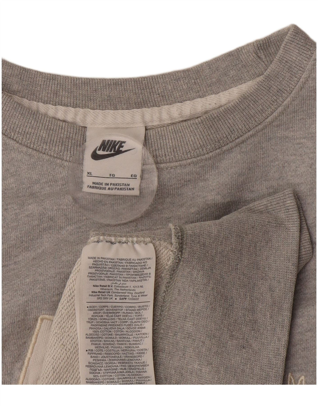 Ανδρικό γραφικό φούτερ Nike Jumper XL Γκρι βαμβακερό