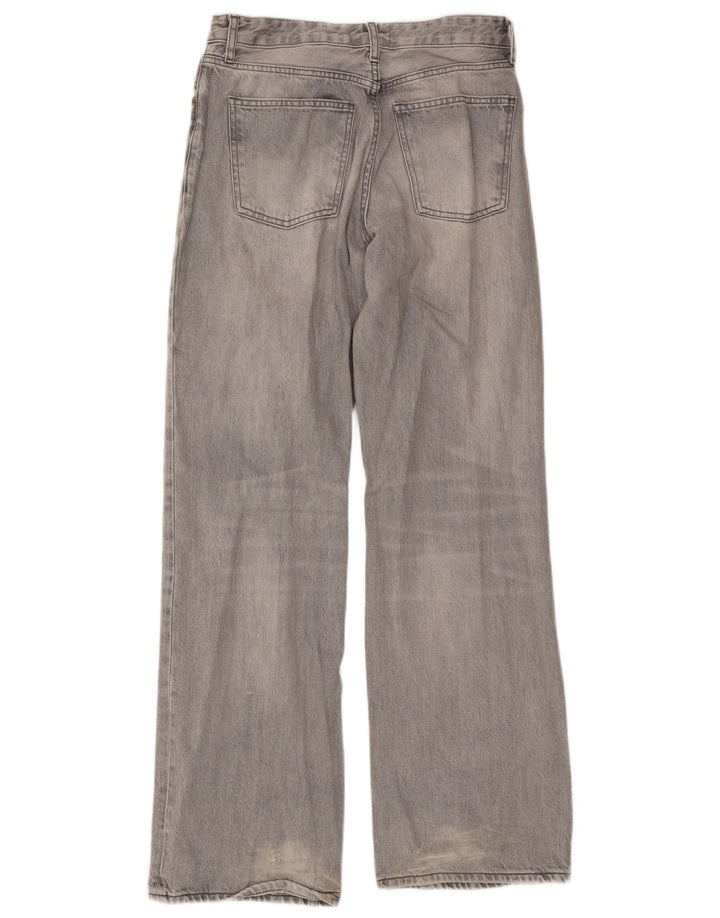 Zara Γυναικείο φαρδύ τζιν EU 38 Medium W28 L33 Γκρι βαμβακερό