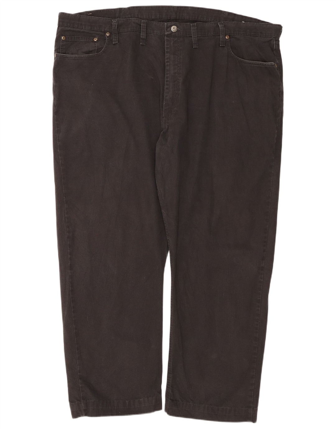 Ανδρικό τζιν ίσιο WRANGLER W46 L30 Μαύρο βαμβακερό