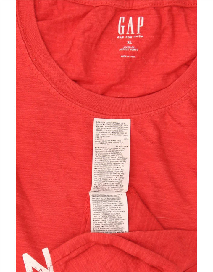 Ανδρικό γραφικό T-Shirt Gap Top XL Κόκκινο βαμβακερό