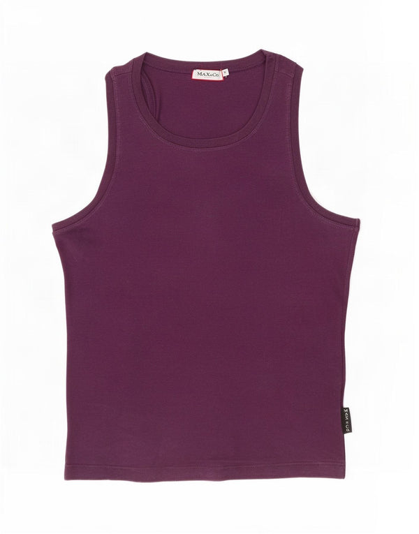 Max & Co. Γυναικείο Slim Fit Vest Top UK 12 Medium Purple Cotton