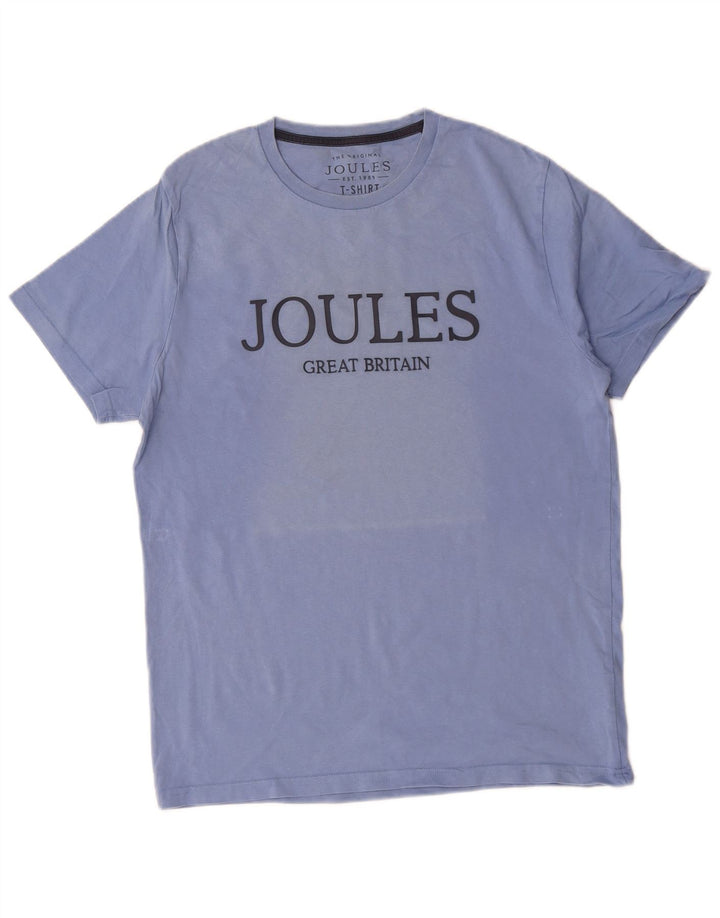 Ανδρικό γραφικό μπλουζάκι Joules Top από μεσαίο μπλε βαμβακερό