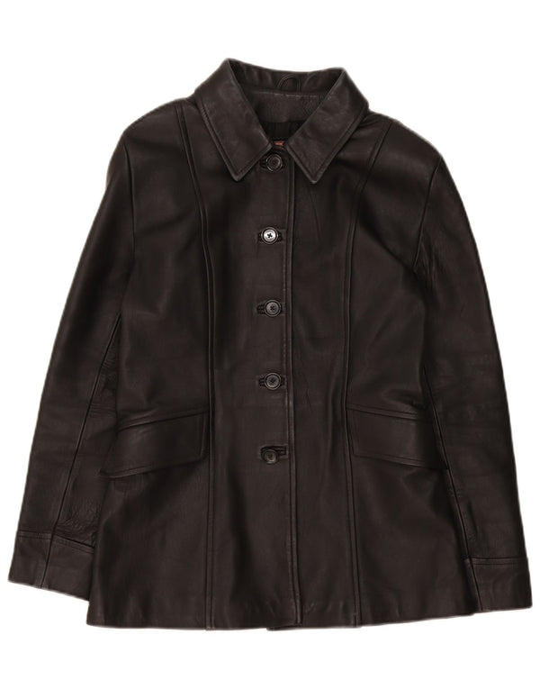 Bruno's Of London Γυναικείο Δερμάτινο Μπουφάν UK 12 Medium Black Classic