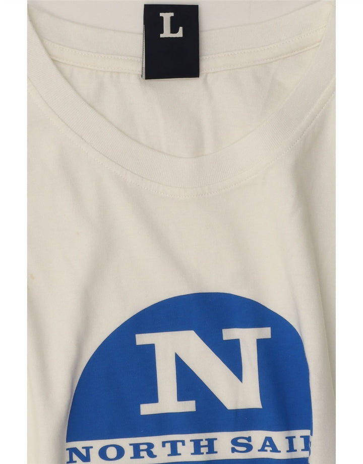 Ανδρικό γραφικό T-Shirt North Sails Top Large White