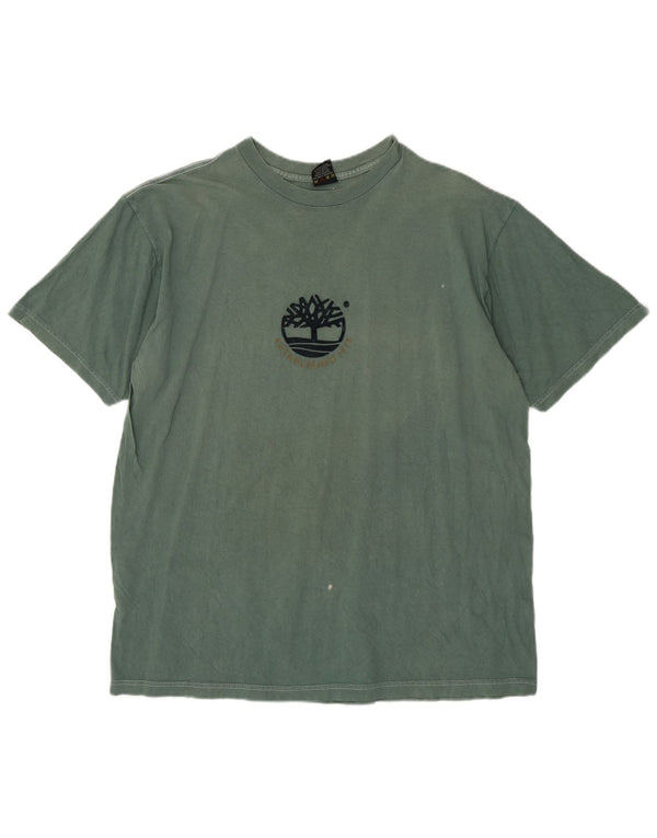 Ανδρικό γραφικό T-Shirt Timberland Top XL Πράσινο βαμβακερό