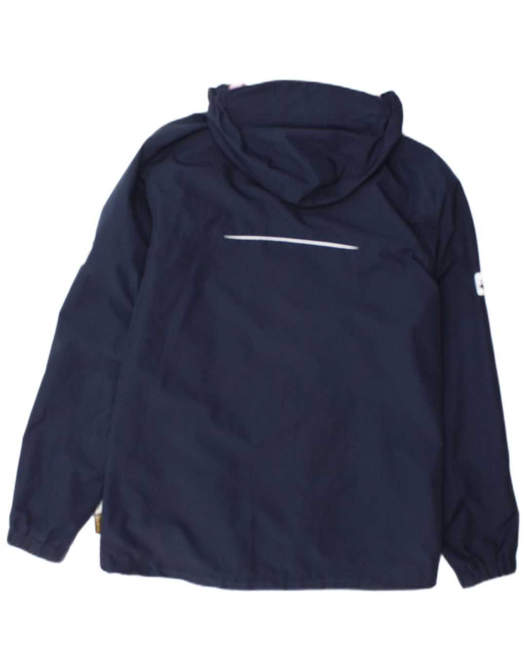 Jack Wolfskin Girls Hooded Rain Jacket 14-15 Years Navy Blue Polyester
