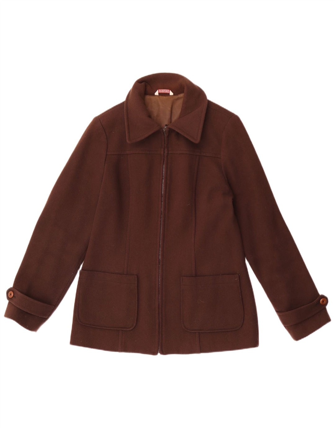 Stefanel Γυναικείο Bomber Jacket UK 16 Large Brown Wool