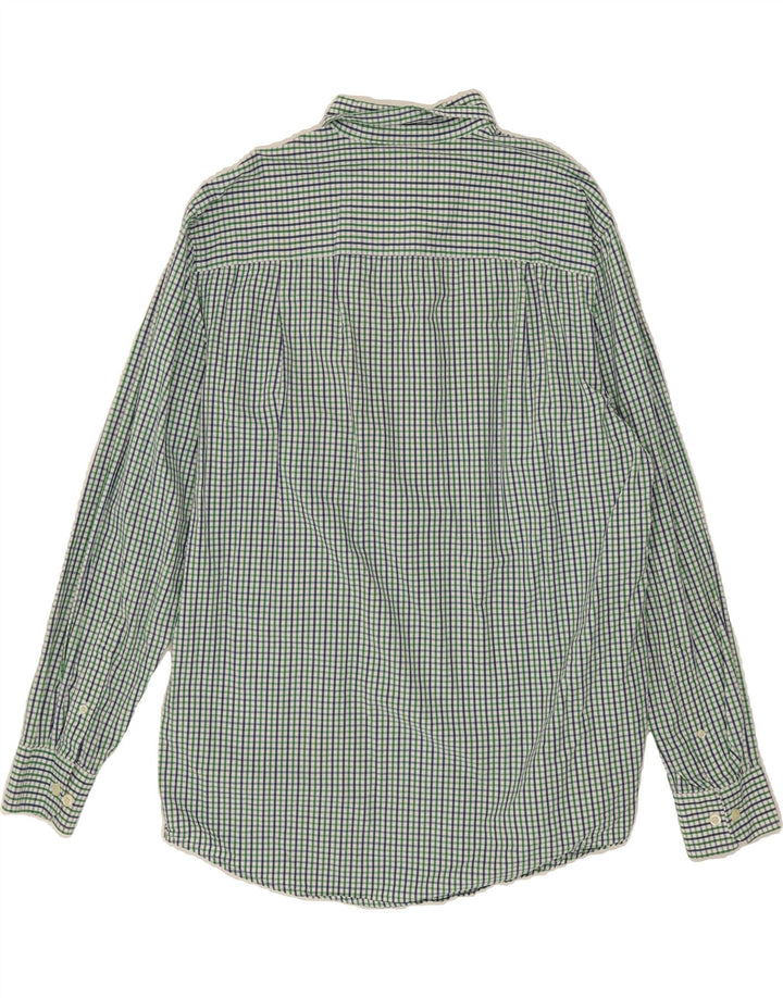 IZOD Mens Shirt Large Green Check Cotton Vintage Izod and Second-Hand Izod from Messina Hembry 