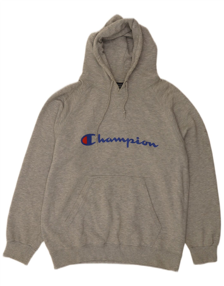 Ανδρικό Champion Graphic Hoodie Jumper Μεγάλο Γκρι Βαμβακερό
