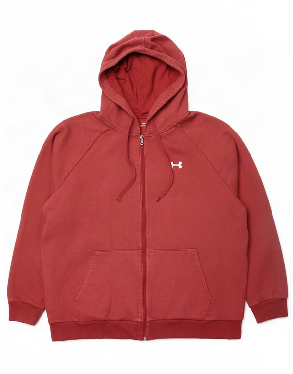 Ανδρικό πουλόβερ Under Armour Loose Fit Zip Hoodie 2XL Κόκκινο βαμβακερό