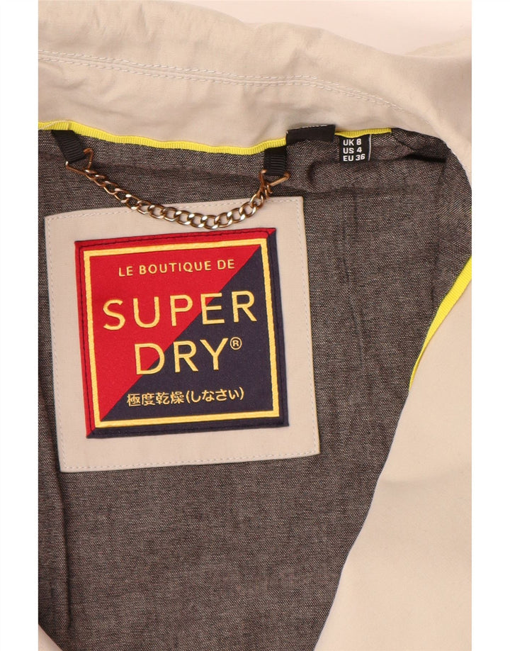 Superdry Γυναικείο Παλτό μπιζελιού UK 8 Μικρός Γκρι Πολυεστέρας