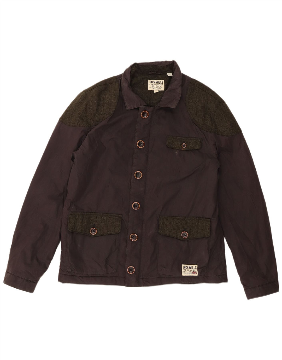 Jack Wills Mens Utility Jacket UK 40 Large Grey Colourblock