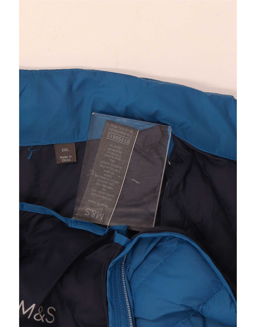 Marks & Spencer Ανδρική επένδυση Gilet UK 44 2XL Blue Polyamide